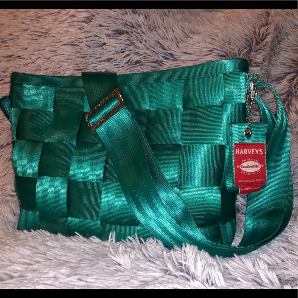Authentic Emerald Green Harvey’s Seatbelt Bag